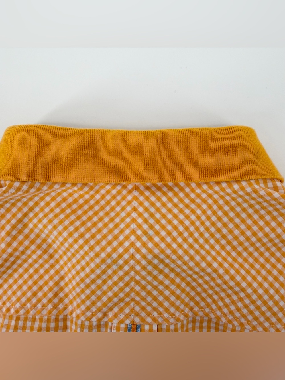 Cavi Men 4XL Shirt Short Sleeve Orange White Gingham Plaid Urban Streetwear Flaw - Picture 14 of 16